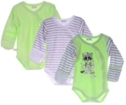 La Bortini Wickelbodys 3er Pack Baby Body Mit Kratzschutz Wickelbodys Für Kinder