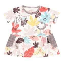 BÒBOLI Kleid Kurzarm Dschungel