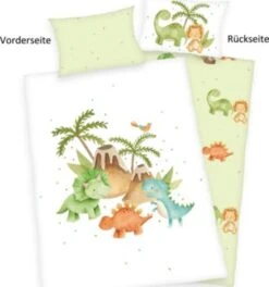 Herding Kinderbettwäsche Dinos "Made In Green", 100 X 135 Cm