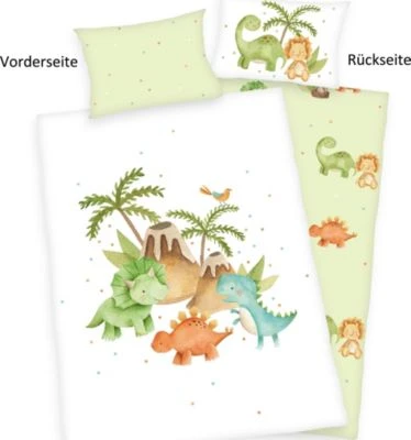 Herding Kinderbettwäsche Dinos "Made In Green", 100 X 135 Cm 3 Herding Kinderbettwäsche Dinos "Made In Green", 100 X 135 Cm