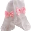 La Bortini Strumpfhose In Weiß Mit Schleife Baby Und Kinder Strumpfhosen Für Taufe Oder Fest Feinstrumpfhosen Für Mädchen