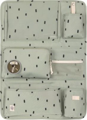 LÄSSIG Lässig Autorücksitz Organizer Car Wrap-to-Go Happy Prints Light Olive 3 LÄSSIG Lässig Autorücksitz Organizer Car Wrap-to-Go Happy Prints Light Olive