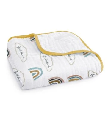 Mama Poppins Germany Premium Musselin Decke Mit "Glückskind" Schriftzug 120x120 Cm 3 Mama Poppins Germany Premium Musselin Decke Mit "Glückskind" Schriftzug 120x120 Cm