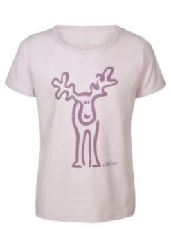 Elkline T-Shirt Rudolfinchen Leicht Tailliert Retro Brust Und Rücken Print Für Mädchen