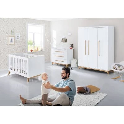 LOMADO® Babyzimmer Kombination RIJEKA-134 In Weiß Edelmatt 3 LOMADO® Babyzimmer Kombination RIJEKA-134 In Weiß Edelmatt