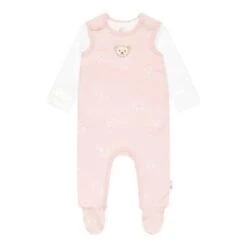 Steiff Set Strampler + T-Shirt Langarm Baby Wellness Bedruckt Mit Schlupfkragen Strampler