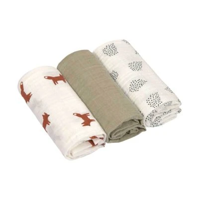 LÄSSIG Lässig Little Forest Mulltücher Gemischtes 9er Set Stilltücher 7 LÄSSIG Lässig Little Forest Mulltücher Gemischtes 9er Set Stilltücher – Bild 6