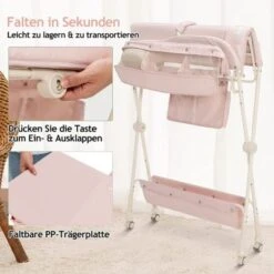 COSTWAY® Wickeltisch Klappbar Mit Wasserbecken & Rädern Wickelkommode -Baby Lieferungen Geschäft 28393584 03
