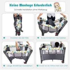 COSTWAY® Reisebett 5 In 1 Mit Wickeltisch & Spielzeug & Musikbox 12 COSTWAY® Reisebett 5 In 1 Mit Wickeltisch & Spielzeug & Musikbox -Baby Lieferungen Geschäft 28426792 05