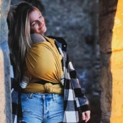 Hoppediz Elastisches Babytragetuch Neugeborenen Tragetuch Curry -Baby Lieferungen Geschäft 28429717 04