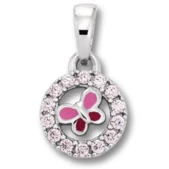 ONE ELEMENT Zirkonia Schmetterling Anhänger Aus 925 Silber Kettenanhänger Für Mädchen