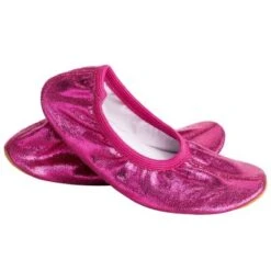 Siegertreppchen Turnschläppchen Glitzer Pink (Größe 24 – 40) | Gymnastikschuhe Für Mädchen & Jungen | Ballettschuhe Atmungsaktiv & Rutschfest