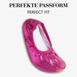 Siegertreppchen Turnschläppchen Glitzer Pink (Größe 24 – 40) | Gymnastikschuhe Für Mädchen & Jungen | Ballettschuhe Atmungsaktiv & Rutschfest -Baby Lieferungen Geschäft 29356095 03
