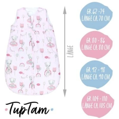 TupTam Baby Ganzjahres Schlafsack Ohne Ärmel Wattiert Für Kinder 4 TupTam Baby Ganzjahres Schlafsack Ohne Ärmel Wattiert Für Kinder – Bild 2