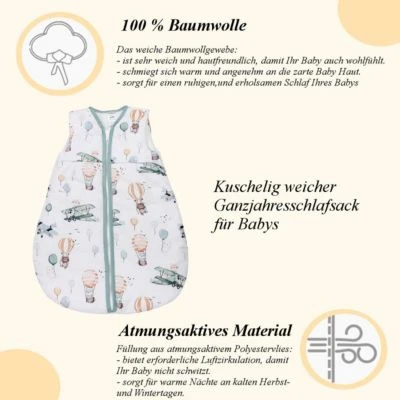 TupTam Baby Ganzjahres Schlafsack Ärmellos Wattiert Für Kinder 7 TupTam Baby Ganzjahres Schlafsack Ärmellos Wattiert Für Kinder – Bild 5