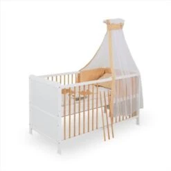 Urra Komplettbett 70 X 140 Cm, Fuchs Und Igel, Kiefer Weiß/gebeizt -Baby Lieferungen Geschäft 29485057 04