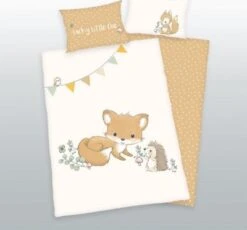 Urra Komplettbett 70 X 140 Cm, Fuchs Und Igel, Kiefer Weiß/gebeizt -Baby Lieferungen Geschäft 29485057 06