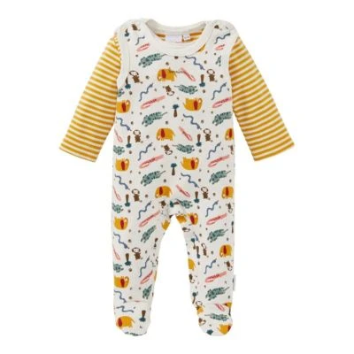 BORNINO Strampler-Set Ringel Zoo 3 BORNINO Strampler-Set Ringel Zoo