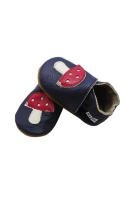 Mejale Baby Krabbelschuhe Pilz Dunkelblau 8 Mejale Baby Krabbelschuhe Pilz Dunkelblau – Bild 6