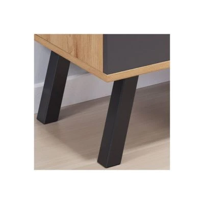 LOMADO® Babybett Set 3-fach Höhenverstellbar Mit Fronten In Weiß, Graphit Und Bianco Buche Nb. + Wahlweise Blau Oder Rosa MANISA-19 5 LOMADO® Babybett Set 3-fach Höhenverstellbar Mit Fronten In Weiß, Graphit Und Bianco Buche Nb. + Wahlweise Blau Oder Rosa MANISA-19 – Bild 3