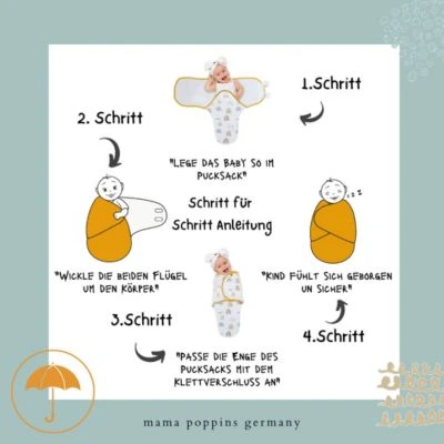 Mama Poppins Germany Pucksäcke Mit Süßen Schriftzügen NewbornU 8 Mama Poppins Germany Pucksäcke Mit Süßen Schriftzügen NewbornU – Bild 6