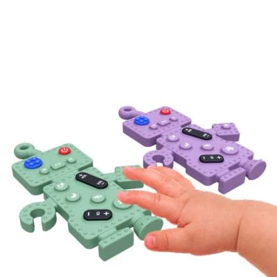 Vetaka Beißspielzeug 2 Stück Silikon Roboter Für Kinder 4 Vetaka Beißspielzeug 2 Stück Silikon Roboter Für Kinder – Bild 2