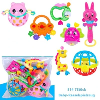 Enbaoxin Baby Kaubare Beißring Rasseln Set Spielzeug Handgriff Ball Verpackt Handrasseln 3 Enbaoxin Baby Kaubare Beißring Rasseln Set Spielzeug Handgriff Ball Verpackt Handrasseln