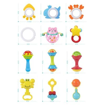 Enbaoxin Baby Kaubare Beißring Rasseln Set Spielzeug Handgriff Ball Verpackt Handrasseln 8 Enbaoxin Baby Kaubare Beißring Rasseln Set Spielzeug Handgriff Ball Verpackt Handrasseln – Bild 6