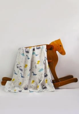 CARBURANT Baby Blanket Dino Mullwindeln Für Kinder 5 CARBURANT Baby Blanket Dino Mullwindeln Für Kinder – Bild 3