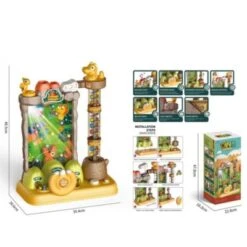 Enbaoxin Elektrischer Dinosaurier-Raketen-Bohnenfänger Mit LED-Musik Elektrischer Bohnenfänger Tabletop-Spiele