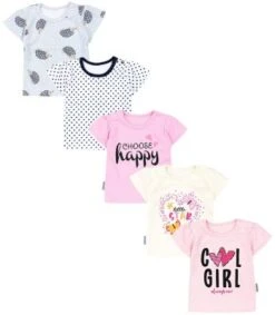 TupTam Baby Mädchen Kurzarm T-Shirt 5er Set Für Mädchen