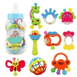 Epik 9Stk Flaschenset Mit Babyrasseln Babyflasche Mit Handrassel Set Spielzeug