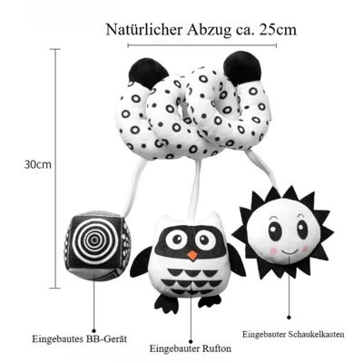 Epik Kinderbett Hängespielzeug Schwarz-weißes Tier Mit Klingel Bettchen Puppe Babyspielzeug 7 Epik Kinderbett Hängespielzeug Schwarz-weißes Tier Mit Klingel Bettchen Puppe Babyspielzeug – Bild 5