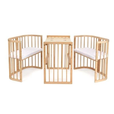 Waldin Mobiles Babybett Aus Holz 7in1 Mit Matratze, Mitwachsend Holz Natur 6 Waldin Mobiles Babybett Aus Holz 7in1 Mit Matratze, Mitwachsend Holz Natur – Bild 4