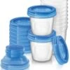 PHILIPS AVENT Muttermilch Becher SCF618/10, 10 X 180 Ml Inkl. Deckel Und 2x Adapter -Baby Lieferungen Geschäft 3922146 01