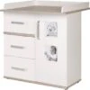 Roba Wickelkommode Schmal MORITZ, Weiß/Luna Elm -Baby Lieferungen Geschäft 4048815 01