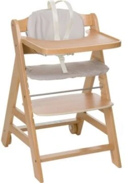 Hauck Hochstuhl Beta+ Inkl. Sitzverkleinerer, Natural/check