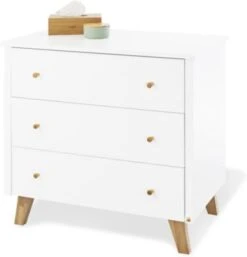 Pinolino Komplett Kinderzimmer PAN, 3-tlg. (Kinderbett, Wickelkommode Und 3-türiger Kleiderschrank), Eiche Teilmassiv, Weiß Lackiert -Baby Lieferungen Geschäft 5378797 06