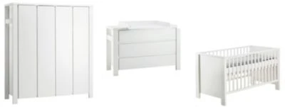 Schardt Komplett Kinderzimmer Milano Weiß, 3-tlg.(Kombi-Kinderbett 70x140, Umbauseiten, Extra Breiter Wickelkommode Mit Wickelaufsatz Und Kleiderschrank 4-trg.), Buche Teilmassiv, Weiß 3 Schardt Komplett Kinderzimmer Milano Weiß, 3-tlg.(Kombi-Kinderbett 70x140, Umbauseiten, Extra Breiter Wickelkommode Mit Wickelaufsatz Und Kleiderschrank 4-trg.), Buche Teilmassiv, Weiß