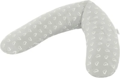 Theraline Bezug Für Stillkissen Komfort 180 Cm, Herzen Grau 3 Theraline Bezug Für Stillkissen Komfort 180 Cm, Herzen Grau