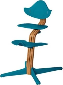 Nomi Hochstuhl, Eiche Mit Eichenkern, Natur Geölt, Premium-Hartholz, Ocean