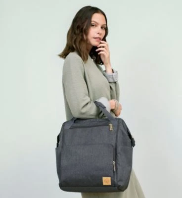 LÄSSIG Lässig Wickelrucksack Goldie Glam Anthracite, Inkl. Zubehör & Wickelunterlage 5 LÄSSIG Lässig Wickelrucksack Goldie Glam Anthracite, Inkl. Zubehör & Wickelunterlage – Bild 3